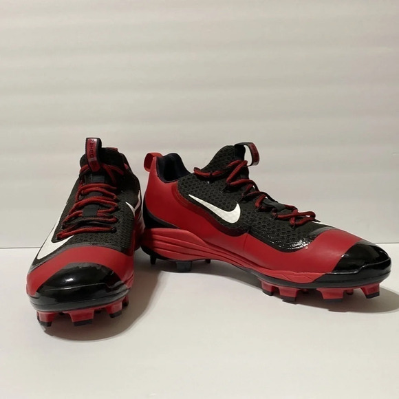 Nike Air NWOB Black & Red Gorpcore Hurache Edition Baseball Cleats Size 14 - Picture 3 of 8